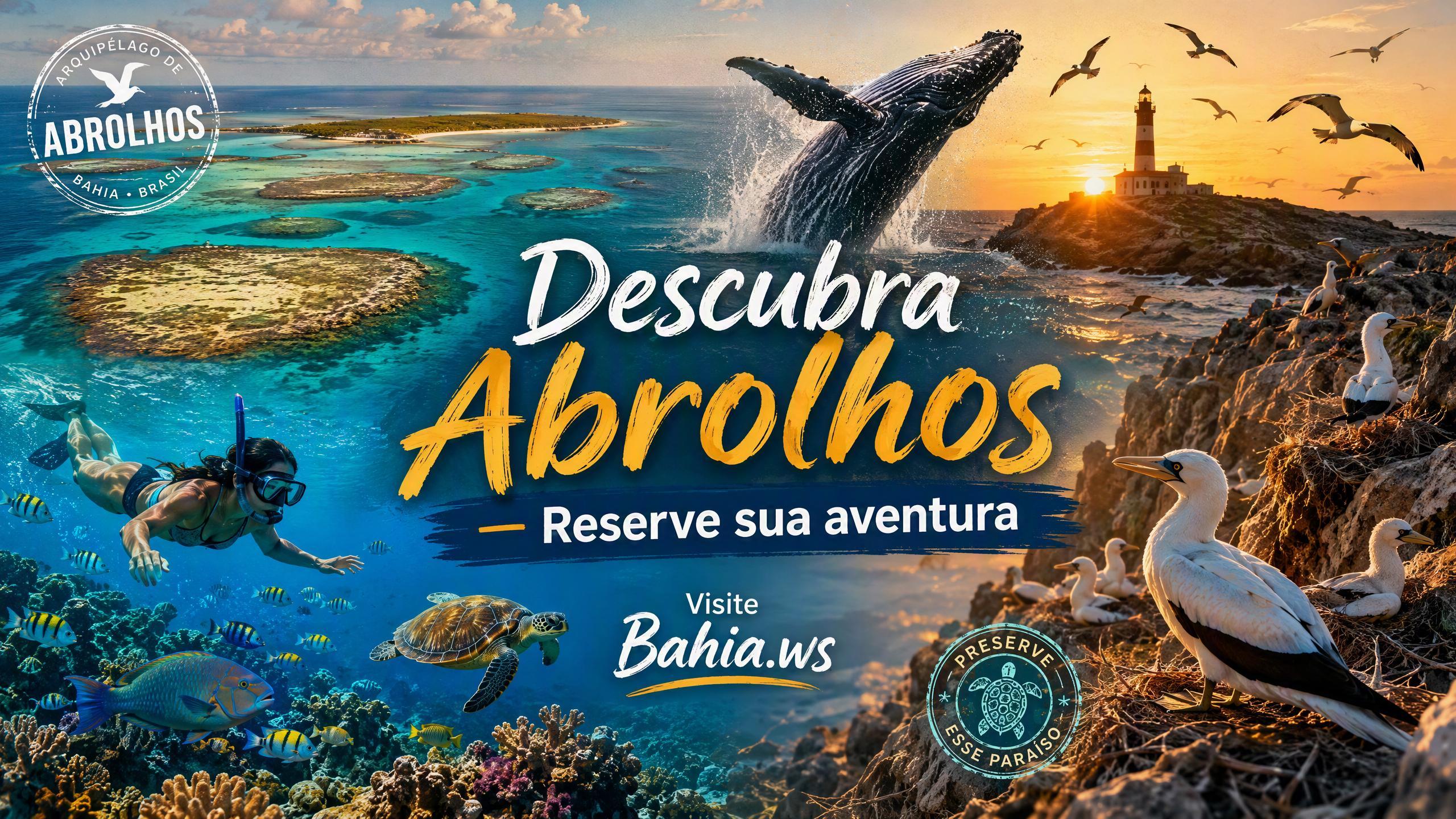 Arquipélago de Abrolhos — Baleias‑jubarte, mergulho e visitas
